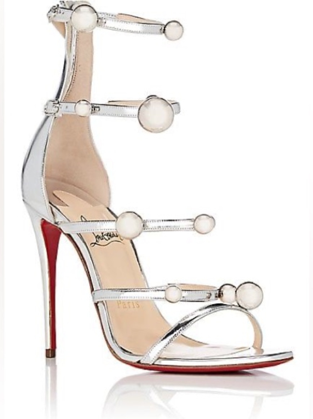 Christian Louboutin ATONANA 100 SPECCHIO SILVER